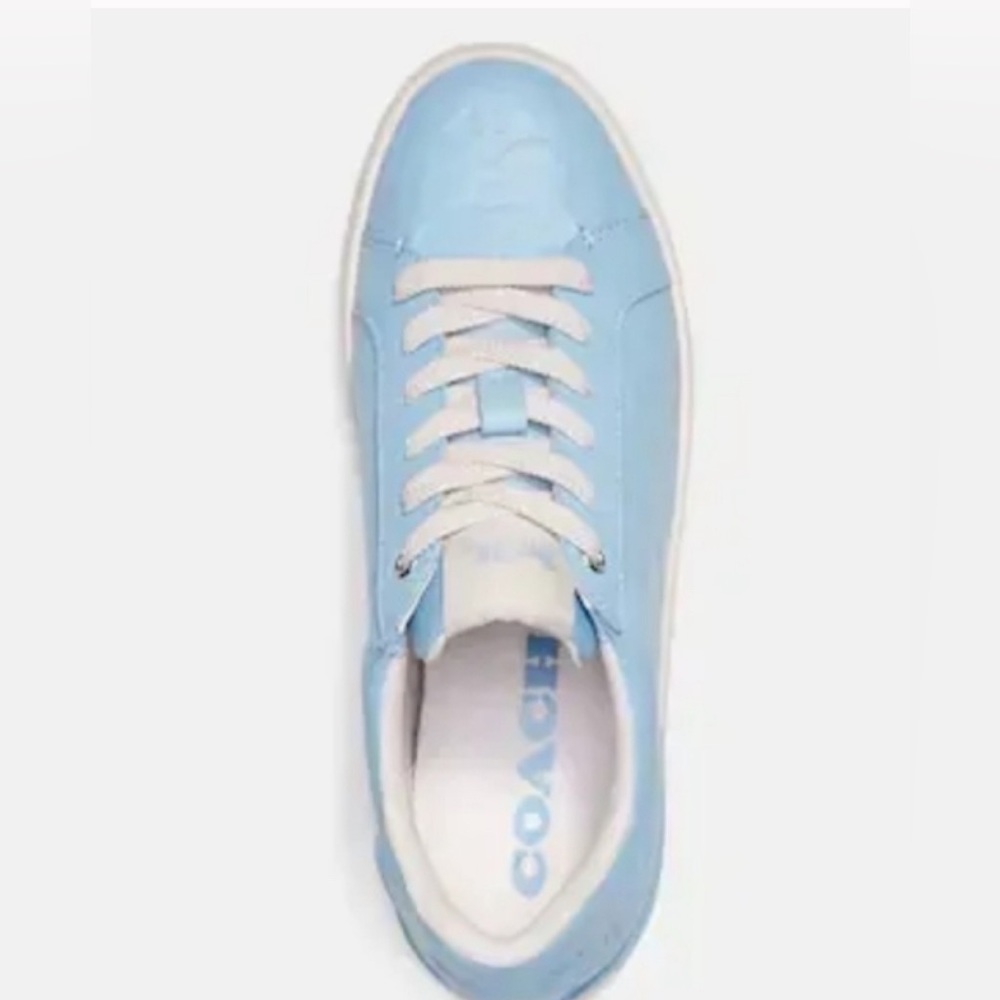 Coach Clip Low Top Sneaker Embossed Logo Waterfall Blue